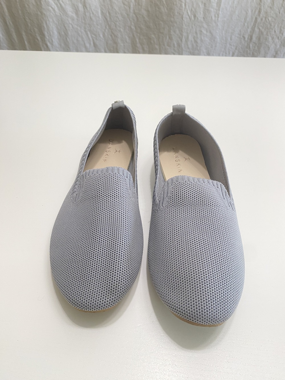Danskin Dream Gray Vegan Textile Slip-On Flats Size 8.5